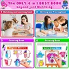image:imageCurious 2 Learn Busy Book for Toddlers 35  Montessori Preschool Learning Activities Velcro Sensory Toy Travel Toys Airplane Car 28 Activities with Carry Bag amp Markers  PreK Gift Boys GirlsPink