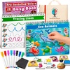 image:imageCurious 2 Learn Busy Book for Toddlers 35  Montessori Preschool Learning Activities Velcro Sensory Toy Travel Toys Airplane Car 28 Activities with Carry Bag amp Markers  PreK Gift Boys GirlsPink