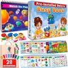 image:imageCurious 2 Learn Busy Book for Toddlers 35  Montessori Preschool Learning Activities Velcro Sensory Toy Travel Toys Airplane Car 28 Activities with Carry Bag amp Markers  PreK Gift Boys GirlsBlue