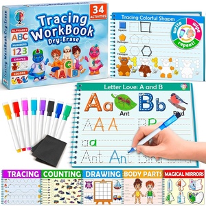 image:imageCurious 2 Learn Hardcover Preschool Activity Workbook for Kids Ages 35  32 Montessori Learning Activities with 9 Markers  ABC Numbers Colors amp Shapes  Educational Gift for Boys amp GirlsBlue